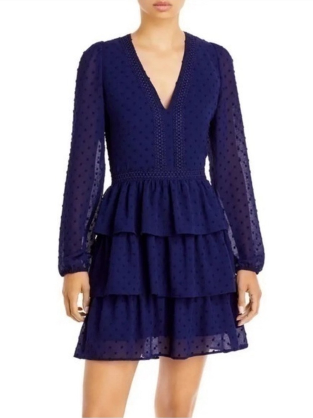 Aqua Navy Long-Sleeve Dress (size medium)